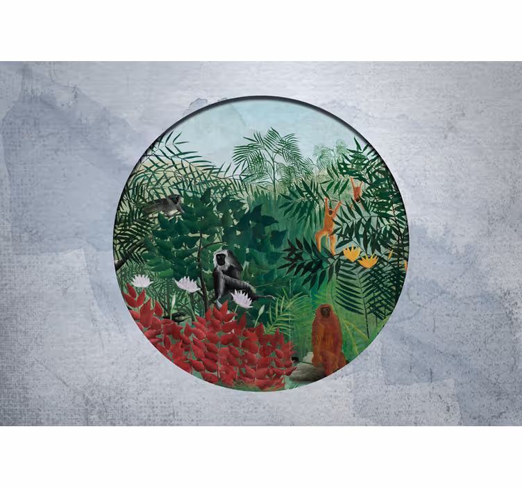 Fotomural selva escena de jungla vibrante - TenVinilo