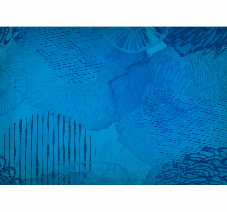 Fotomural abstracto patrones texturizados azules - TenVinilo