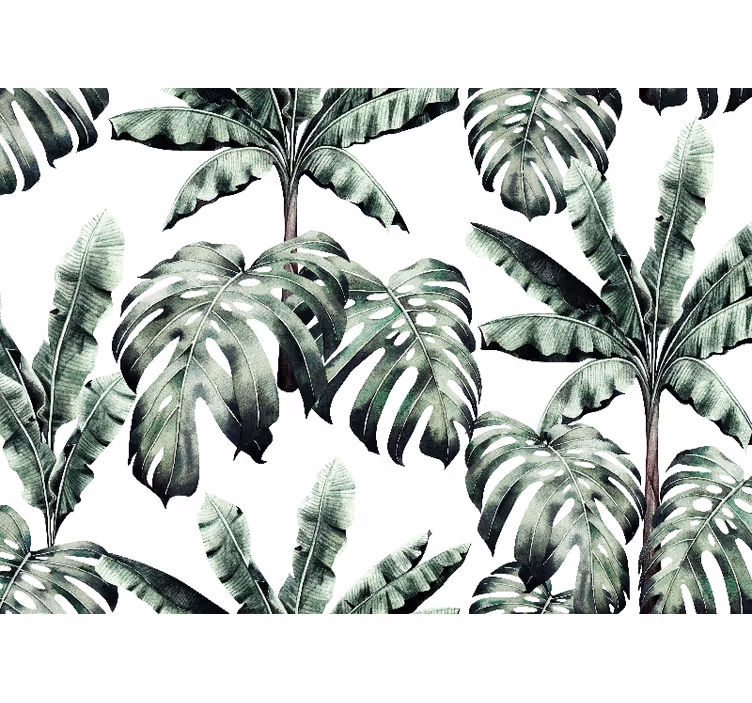 Fotomural selva hojas tropicales lujosas - TenVinilo