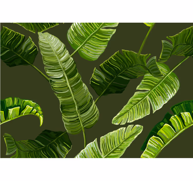 Papel pintado naturaleza follaje verde exuberante - TenVinilo