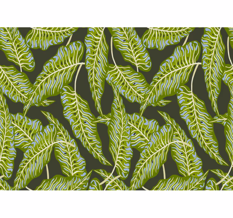 Fotomural naturaleza ilustración de hojas tropicales - TenVinilo