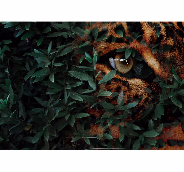 Fotomural animales leopardo entre el follaje - TenVinilo