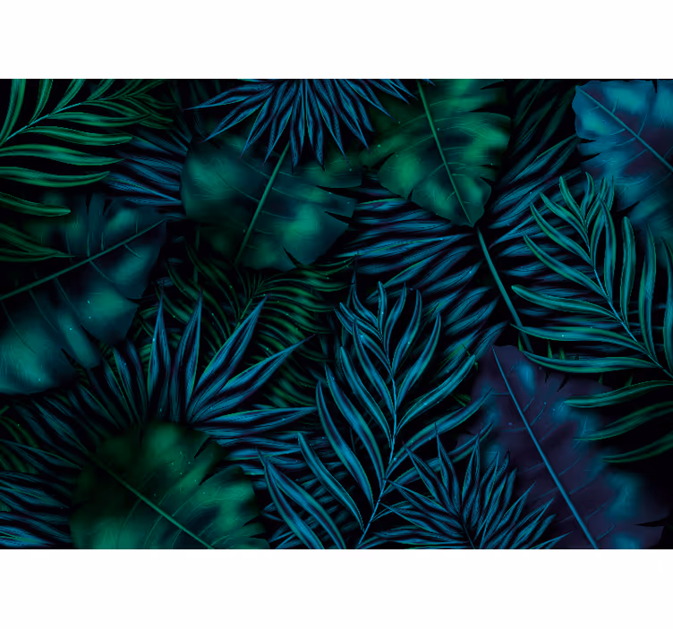 Papel pintado naturaleza motivo de follaje exótico - TenVinilo