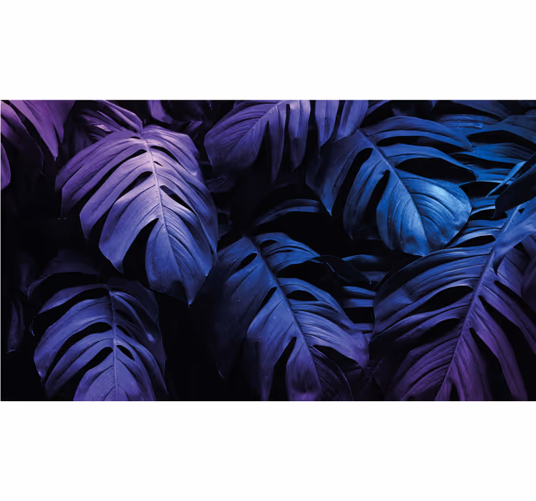 Papel pintado naturaleza patrón de hojas exuberantes - TenVinilo