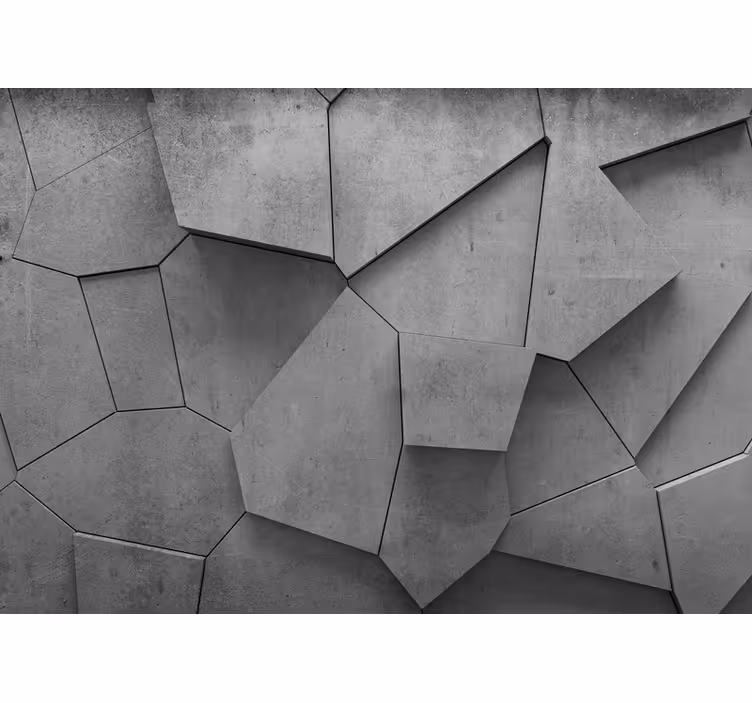 Fotomural textura arreglo geométrico de concreto - TenVinilo