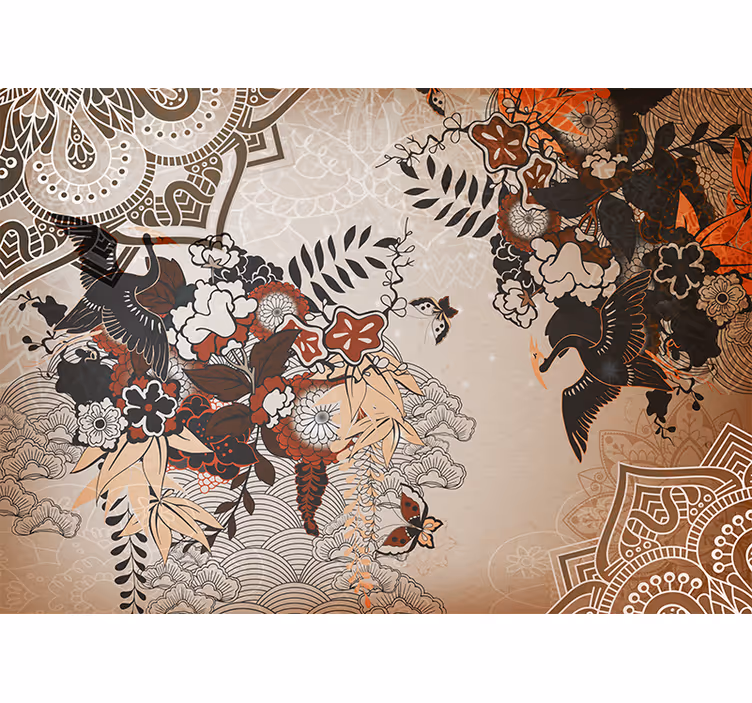 Fotomural mandala patrones florales mandala - TenVinilo