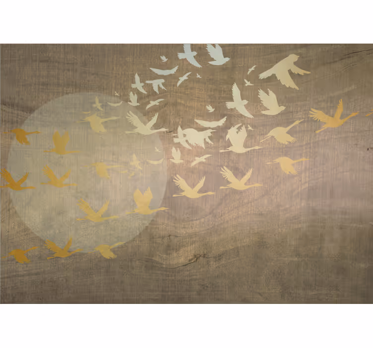 Fotomural naturaleza aves en vuelo - TenVinilo