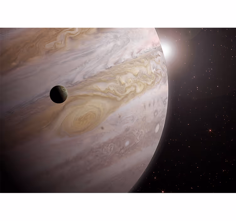 Fotomural espacio júpiter y la luna - TenVinilo