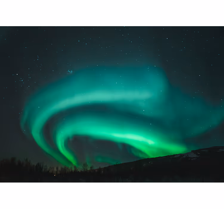 Papel pintado naturaleza exposición aurora boreal - TenVinilo