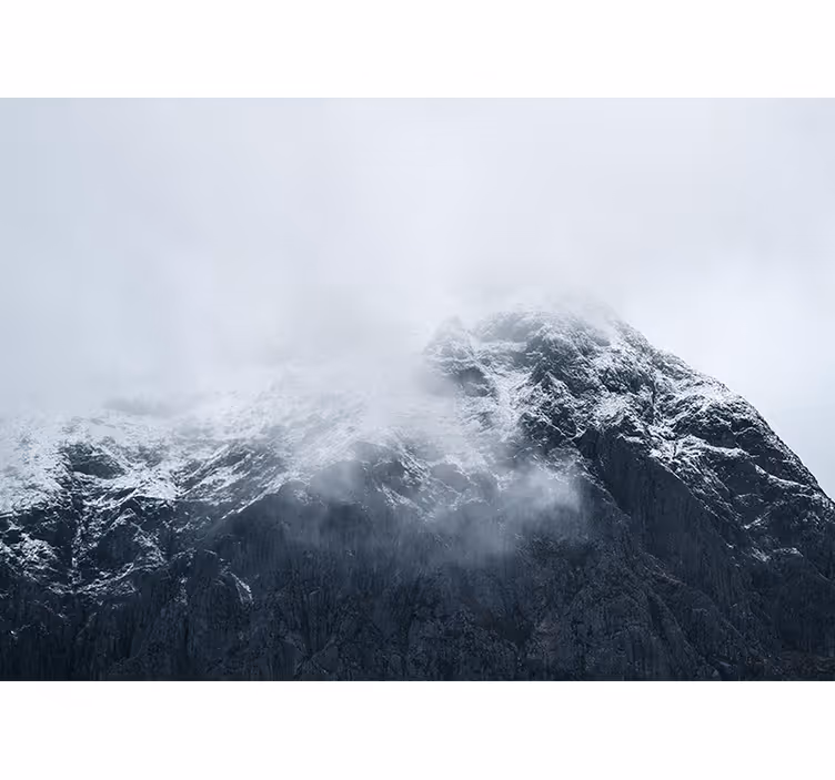 Fotomural montañas cumbre helada de la montaña - TenVinilo