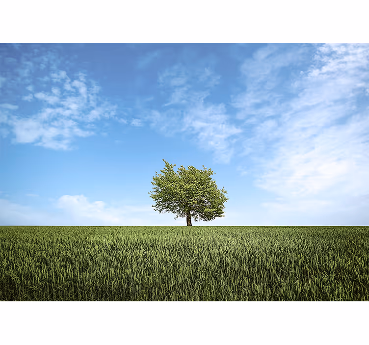 Fotomural naturaleza paisaje de árbol solitario - TenVinilo