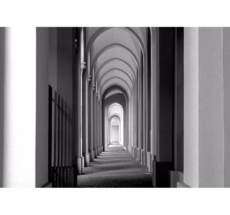 Fotomural ciudad perspectiva de arco arquitectónico - TenVinilo