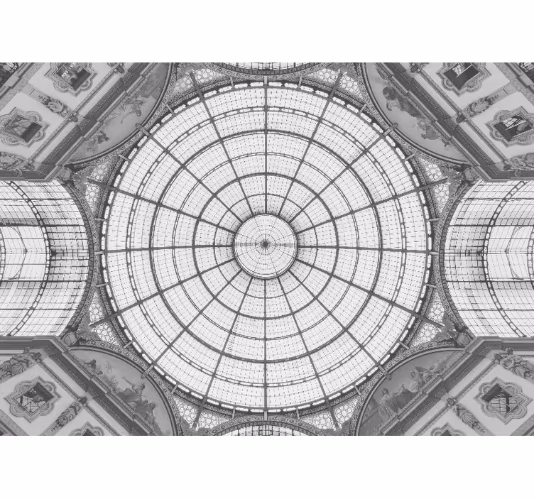 Fotomural arte cúpula de vidrio arquitectónica - TenVinilo