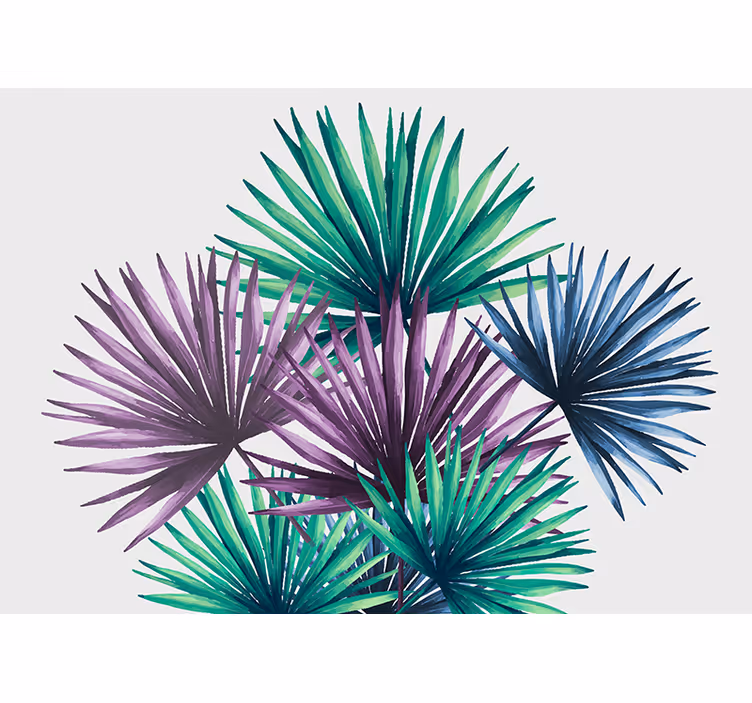 Papel pintado naturaleza con patrones de follaje tropical - TenVinilo