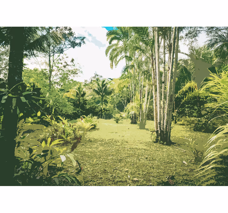 Fotomural selva paisaje tropical exuberante - TenVinilo