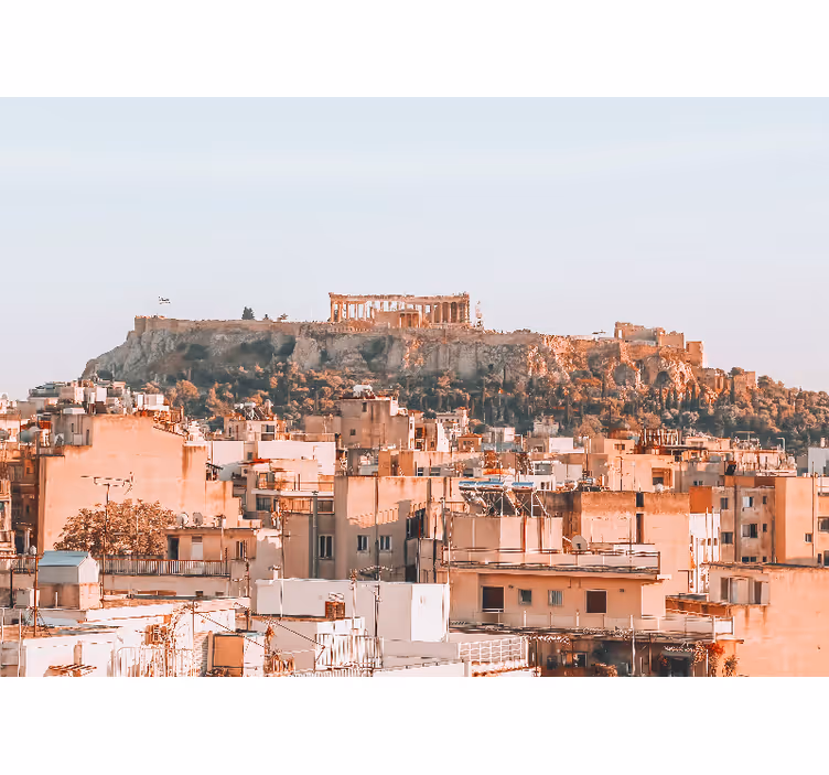 Fotomural ciudad paisaje urbano de atenas - TenVinilo