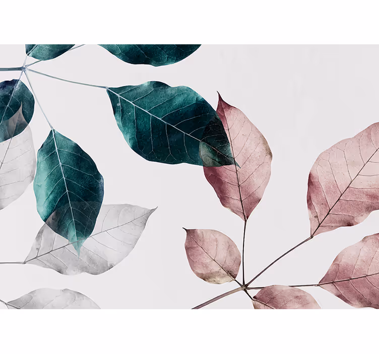 Fotomural naturaleza elementos de hojas elegantes - TenVinilo