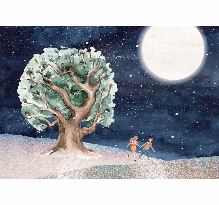 Fotomural naturaleza aventura del Árbol lunar - TenVinilo