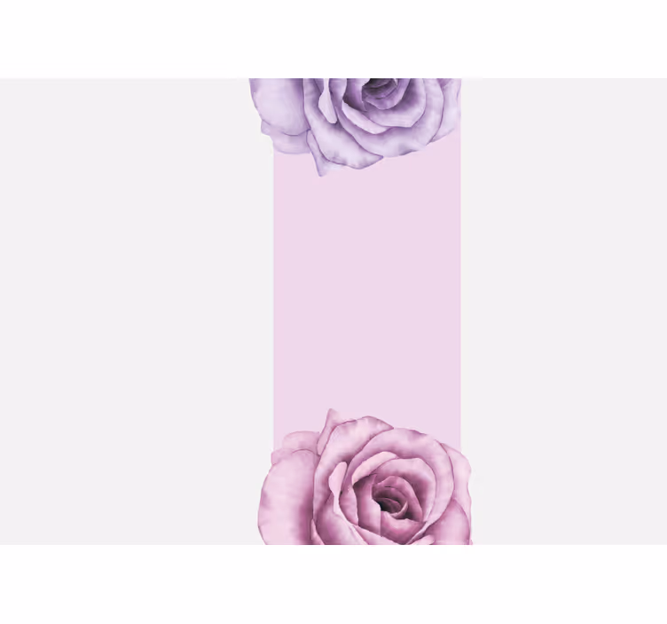 Mural de pared flores diseño rosa púrpura - TenVinilo