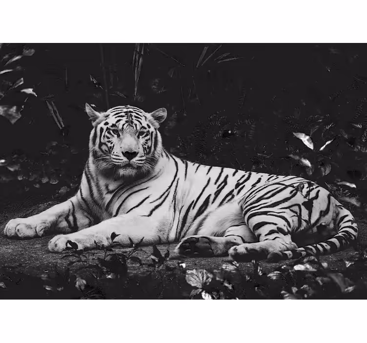Fotomural animales tigre blanco noble - TenVinilo
