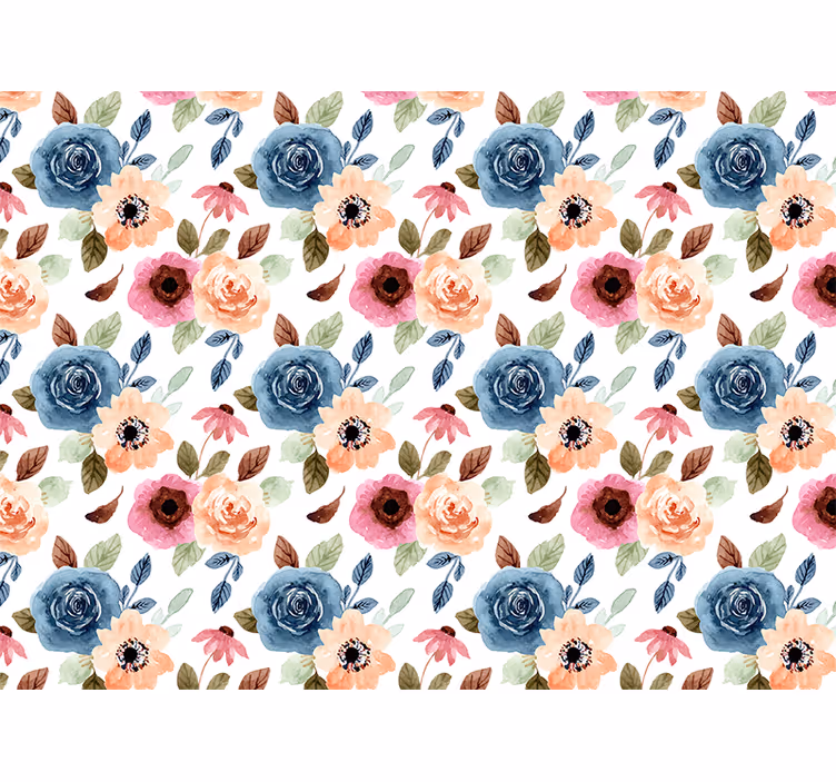 Mural de pared flores composición floral - TenVinilo