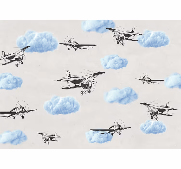 Fotomural vehículo aviones vintage voladores - TenVinilo