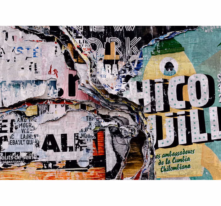 Fotomural arte urbano collage callejero - TenVinilo