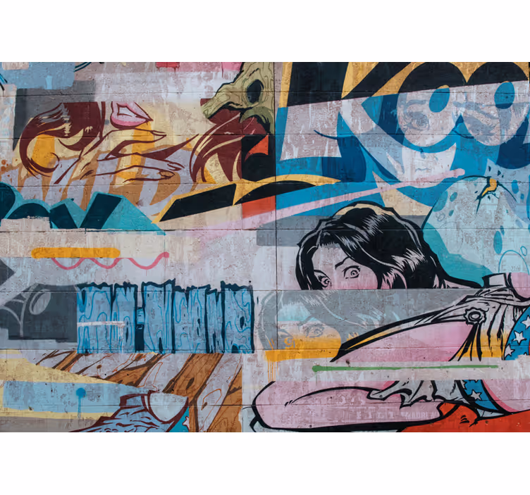 Fotomural arte urbano graffiti metropolitano - TenVinilo