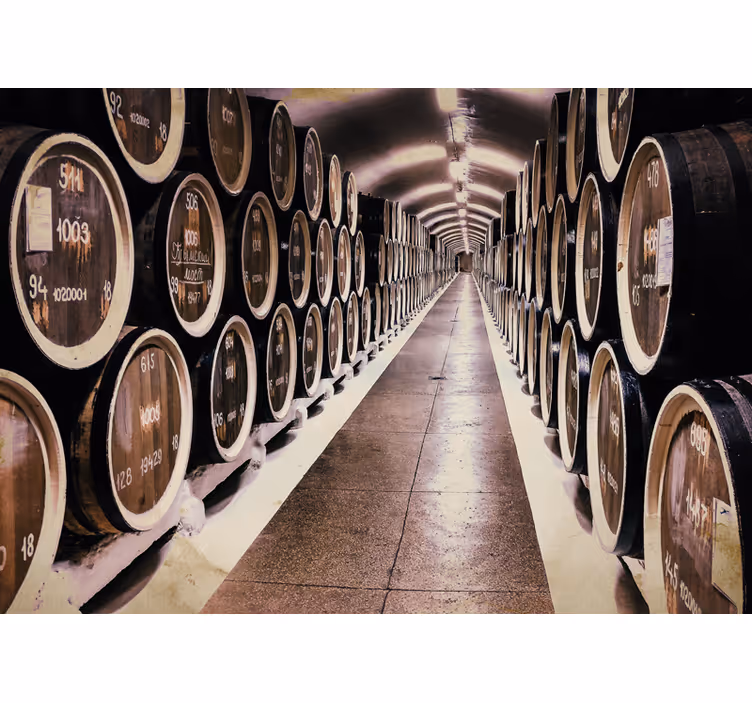 Papel pintado vintage bodega de vino rústica - TenVinilo