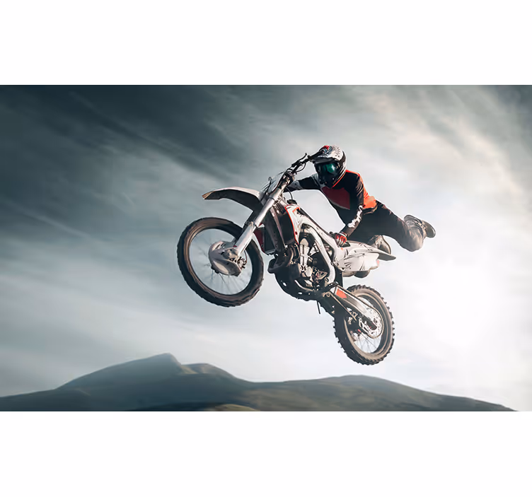 Fotomural de motos salto motocross - TenVinilo