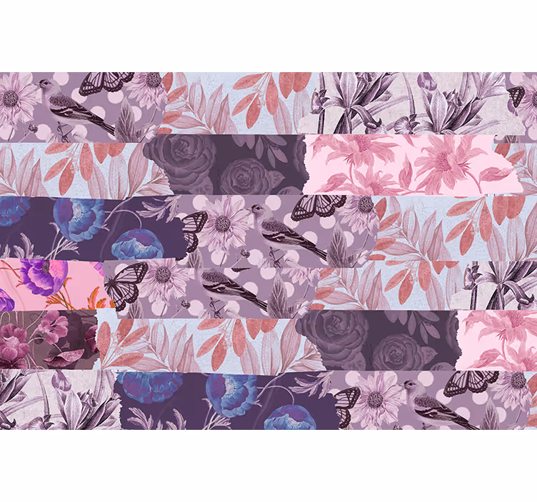 Fotomural de flores collage floral - TenVinilo