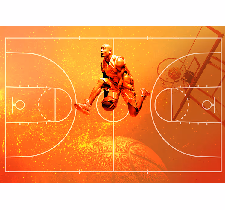 Mural collage de baloncesto - TenVinilo
