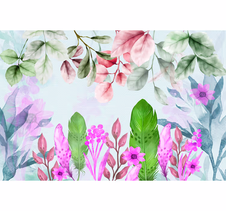 Mural de pared plantas bohemias - TenVinilo