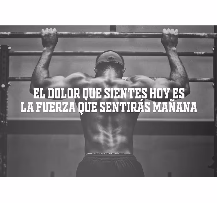 fotomural Frase Entrenamiento - TenVinilo
