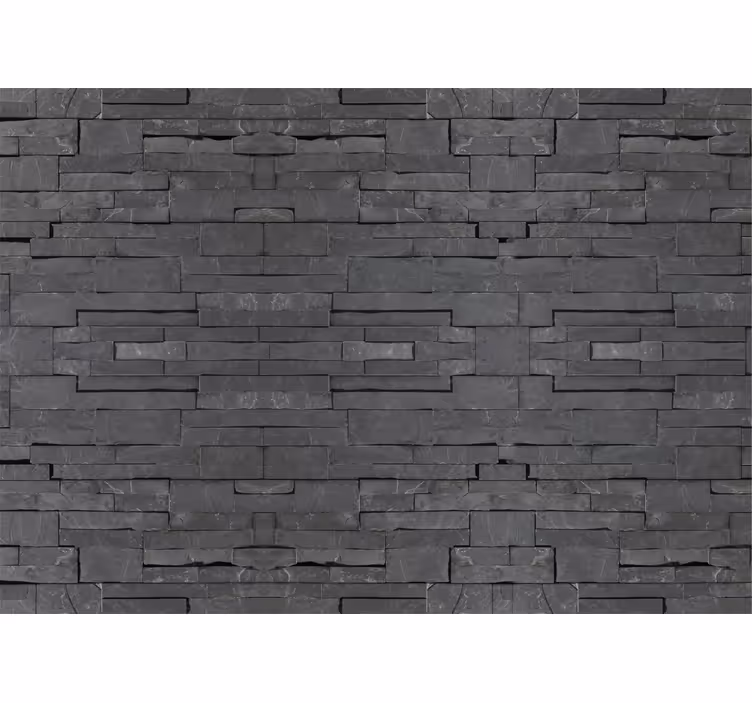 Fotomural ladrillo color negro para baño - TenVinilo