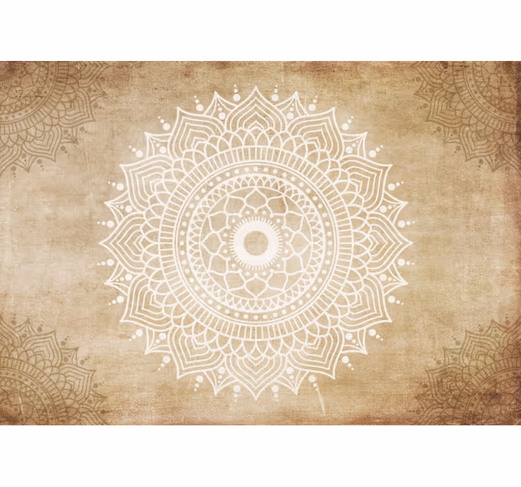 Mural mandalas imitación papel viejo - TenVinilo