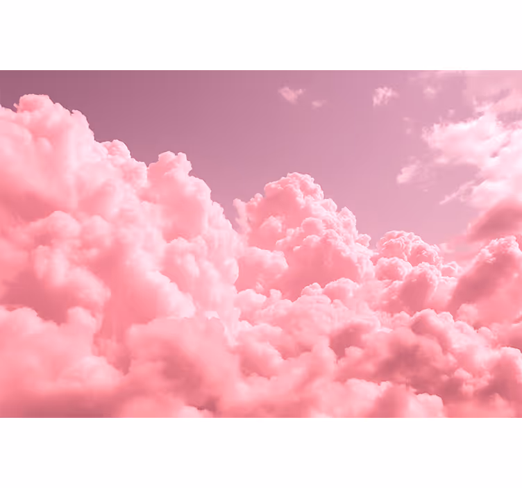 Fotomural infantil nubes rosadas - TenVinilo