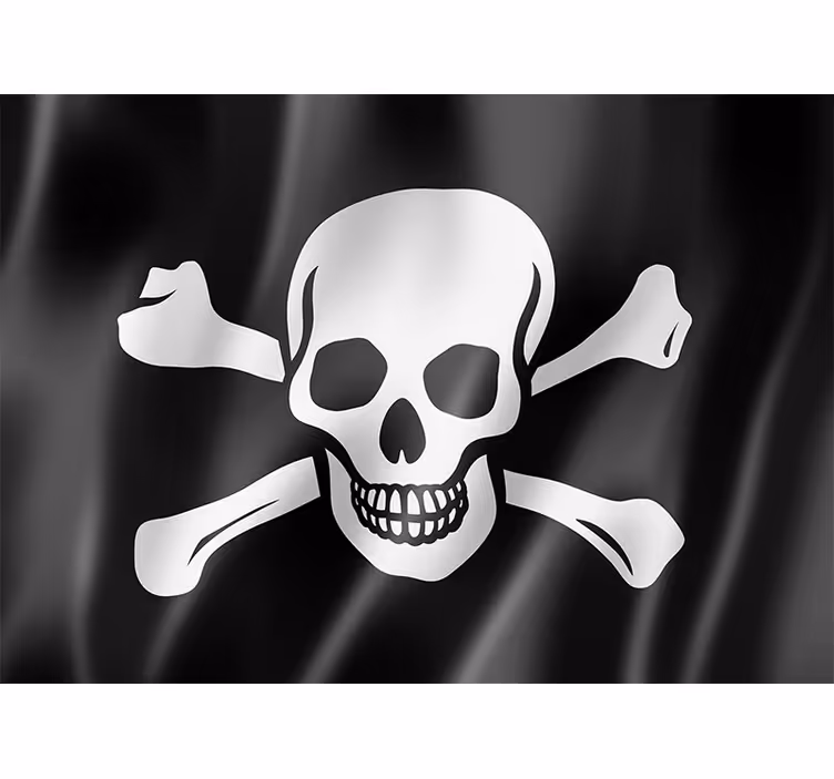 Papel pintado juvenil bandera pirata - TenVinilo