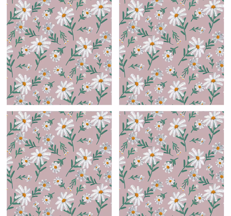 Posavasos textura fondo de patrón floral - TenVinilo