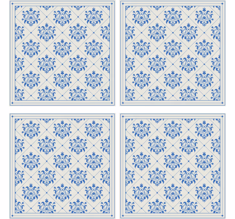 Posavasos textura patrón floral elegante - TenVinilo