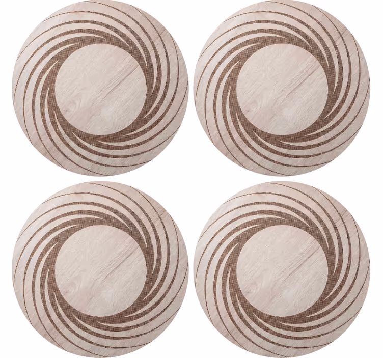 Posavasos textura patrones circulares naturales - TenVinilo