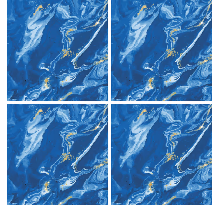 Posavasos textura mármol azul veteado - TenVinilo