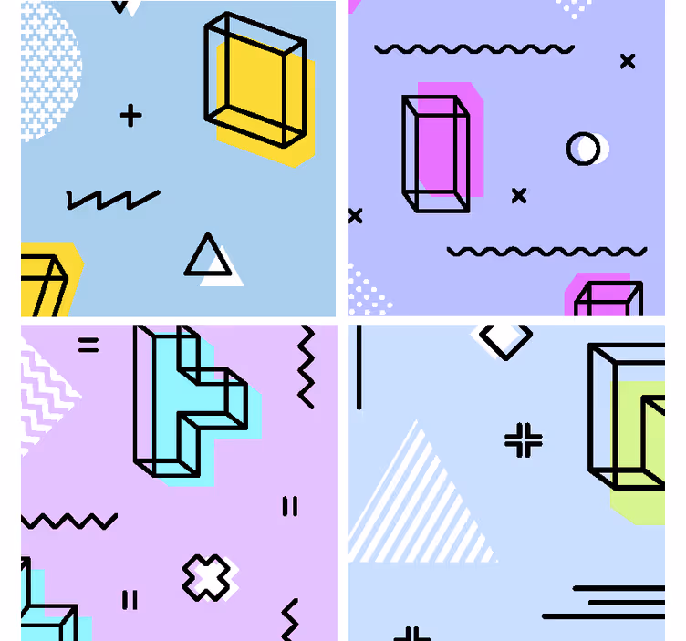 Posavasos frikis juego de patrones geométricos - TenVinilo