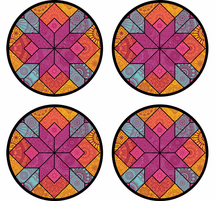 Posavasos textura arreglo geométrico vibrante - TenVinilo