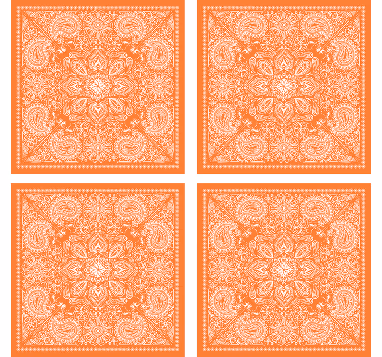 Posavasos textura motivo paisley detallado - TenVinilo