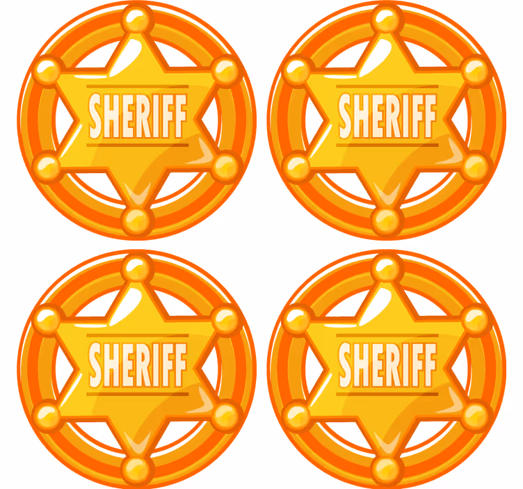 Posavasos redondo estrella sheriff con nombre - TenVinilo
