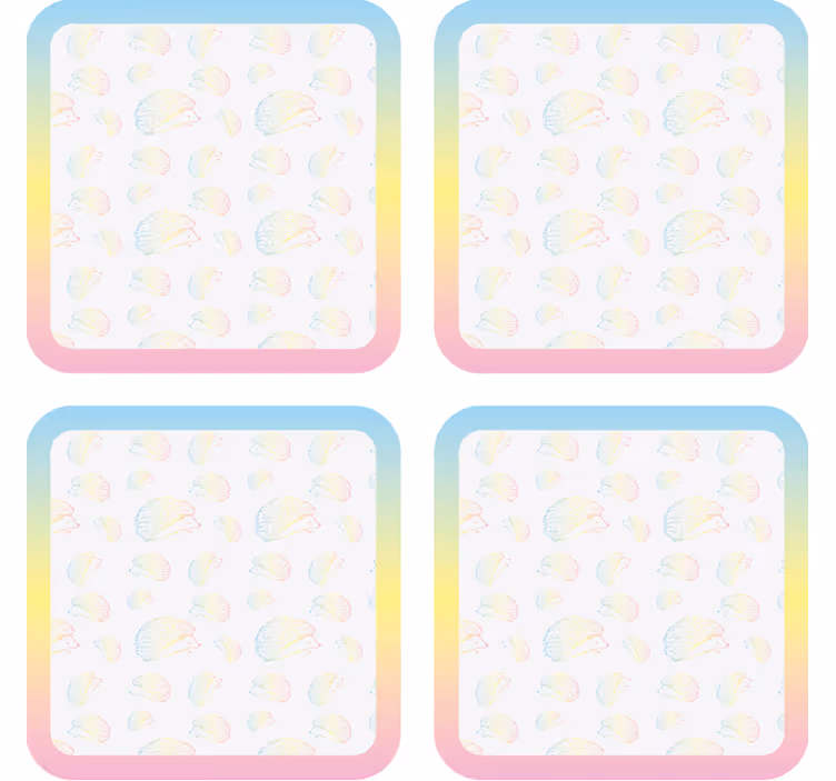 Posavasos personalizable con diseño de medusas coloridas - TenVinilo