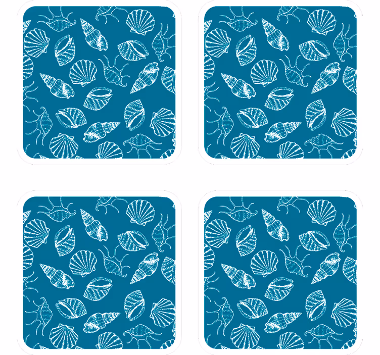 Posavasos textura fondo de patrones de conchas - TenVinilo