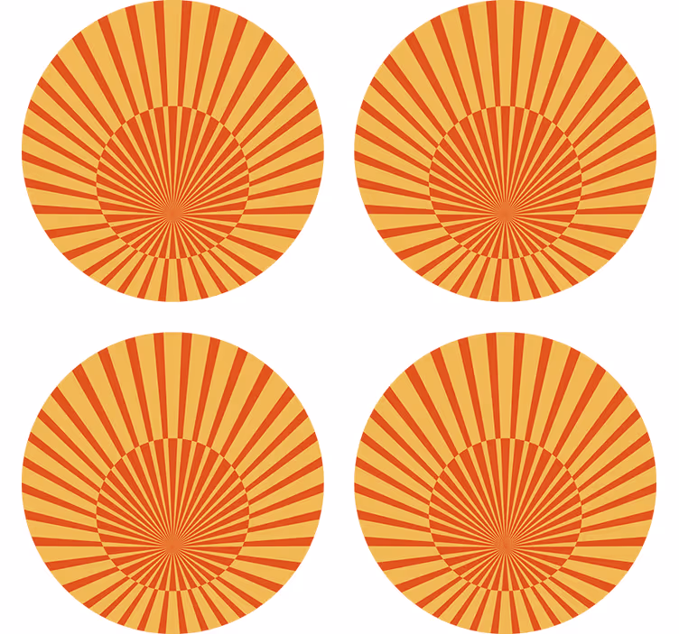 Posavasos textura patrón radiante de rayos de sol - TenVinilo