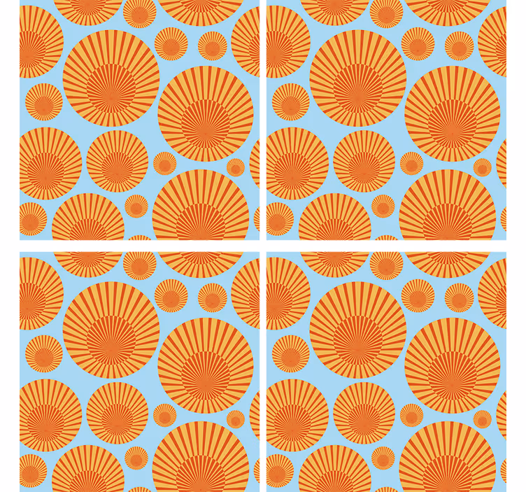 Posavasos textura patrones circulares radiantes - TenVinilo